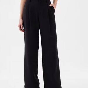 GAP Black Wide-Leg Easy Trousers Women's